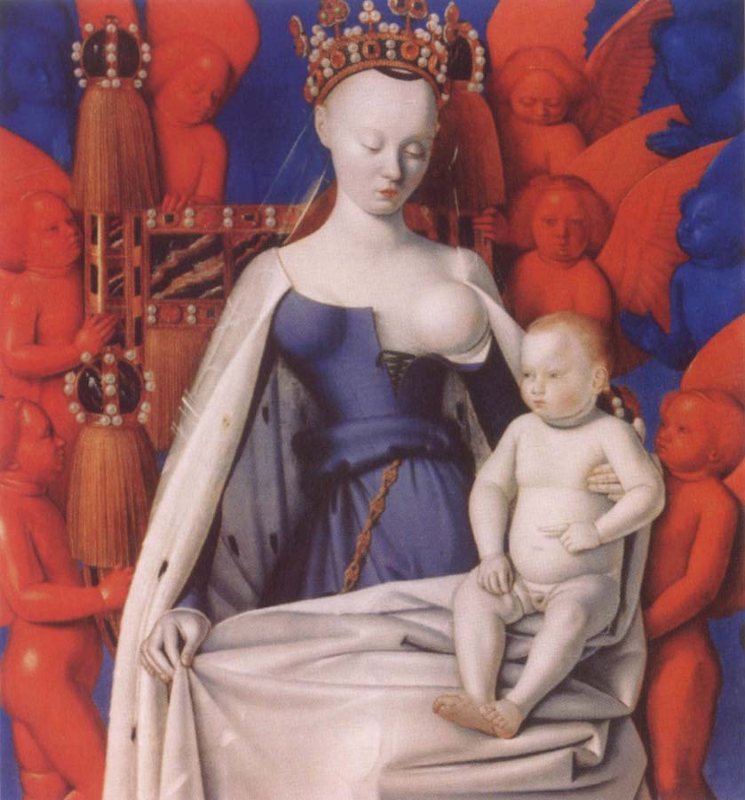 Jean Fouquet Virgin and Child Surrounded by angels